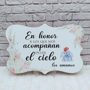 Cartel del recuerdo para bodas y eventos personalizado en madera