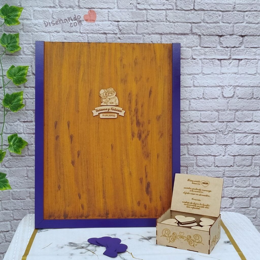 Cuadros de firmas y deseos para bodas y eventos personalizados