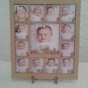 Marco para fotos bebes del primero año mes a mes personalizado