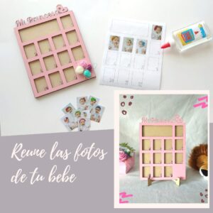 Marco para fotos bebes del primero año mes a mes personalizado