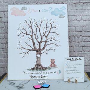 árbol de huellas para revelación de genero personalizado