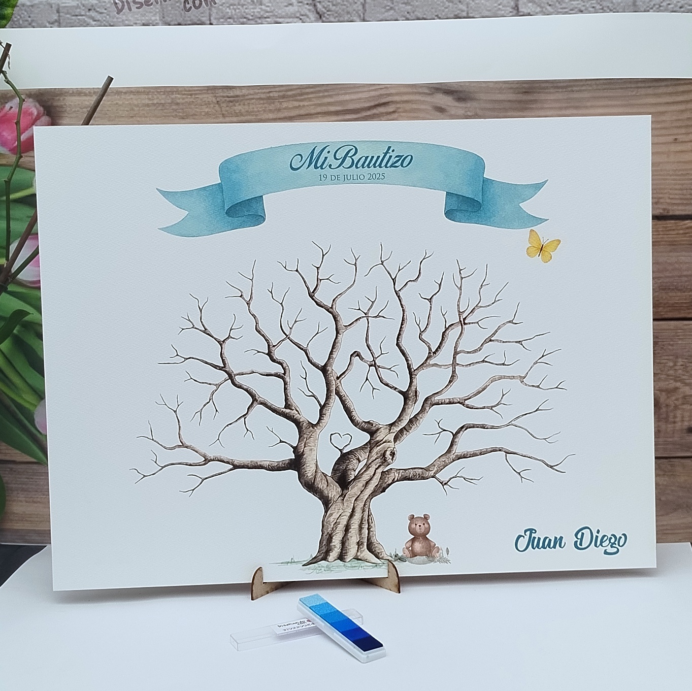 árbol de huellas para revelación de genero personalizado