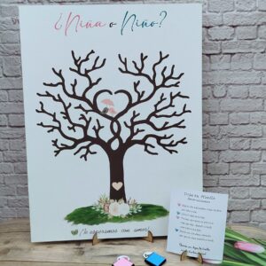 árbol de huellas para revelación de genero personalizado