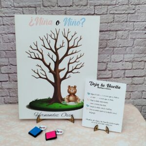 árbol de huellas para revelación de genero personalizado