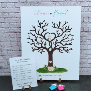árbol de huellas para revelación de genero personalizado