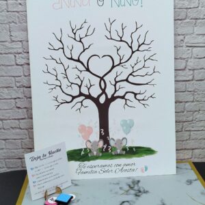 árbol de huellas para revelación de genero personalizado