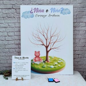 árbol de huellas para revelación de genero personalizado