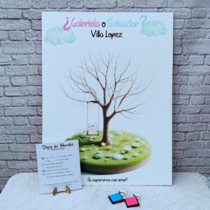 árbol de huellas para revelación de genero personalizado