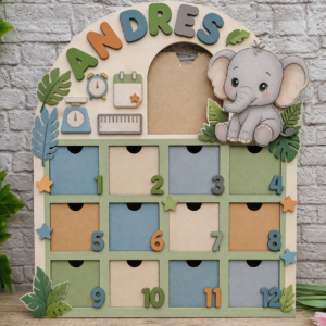 Marco para fotos mes a mes del bebe personalizado