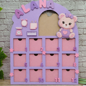 Marco para fotos mes a mes del bebe personalizado