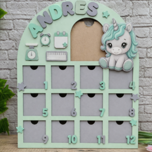 Marco para fotos mes a mes del bebe personalizado