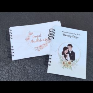 Libro de firmas empastado, libro firmas registro de visita invitados, bodas y toda ocasión personalizado