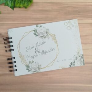 Libro de firmas empastado, libro firmas registro de visita invitados, bodas y toda ocasión personalizado