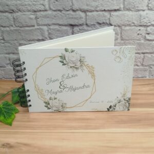 Libro de firmas empastado, libro firmas registro de visita invitados, bodas y toda ocasión personalizado