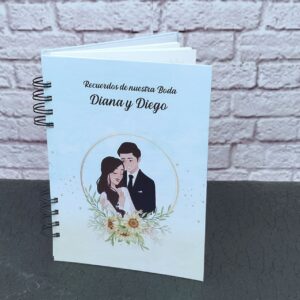 Libro de firmas empastado, libro firmas registro de visita invitados, bodas y toda ocasión personalizado